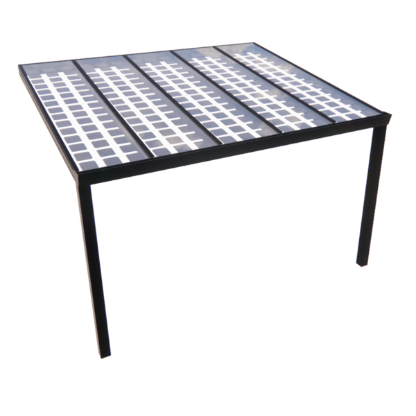 Aluminium veranda met zonnepanelen (b)400 x (d)300 cm